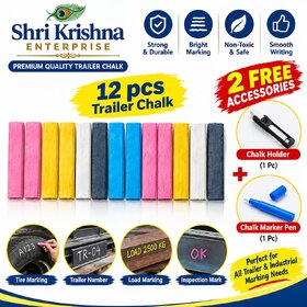 Shri Krishna Enterprise Durable Trailer Chalk Sticks - Assorted Colors for Tire  Industrial Marking  Non-Toxic  Professional Use