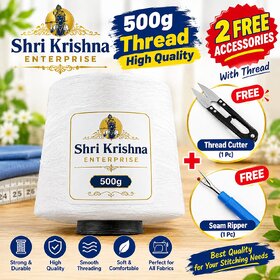 Shri Krishna Tailor Dhaga Sewing Thread Spool with Accessories