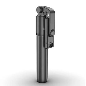 TECHZOR Selfie Stick, Lightweight Foldable Monopod for iPhone and Android Smartphones, Compact Travel Phone Holder, Black-R1
