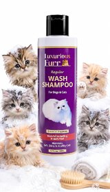Regular Wash Shampoo for Dogs & Cats, Green Tea Fragrance, Purple, 200ml, Liquid, Tick and Flea Control