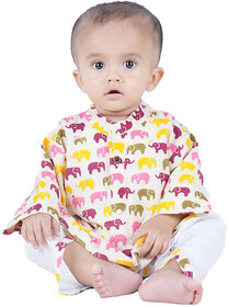 Kid Kupboard Cotton Baby Boys Kurta and Dhoti Pant Set, Multicolor, Full-Sleeves, 9-12 Months KIDS8637
