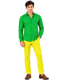 MMW Men's Green Outfit Set  Full Sleeve Shirt  Chino Pant  Premium Cotton