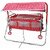 Suraj Baby Red Steel Pipe Bassinet Cradle (JHULLA baggi) with mosquito net