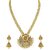 Zaveri Pearls Gold Non-Precious Metal Pendant Necklace With Jhumki Earring For Women