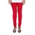 Cotton Churidar Leggings in Red Color.