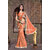 Bhuwal Fashion Gold Lycra Self Design Saree With Blouse