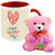 AllUPrints With Lots Of Love On Valentines Day Red Coffee Mug With Teddy - 11 oz