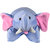 Ultra Folding Pillow Elephant 18x13 Inches - Blue