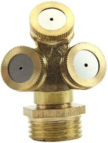 Futaba 3 Hole Adjustable Brass Spray Misting Nozzle Gardening Sprinklers - Male /External Thread