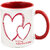 AllUPrints Textured Love Patterns Red Coffee Mug - 11 oz