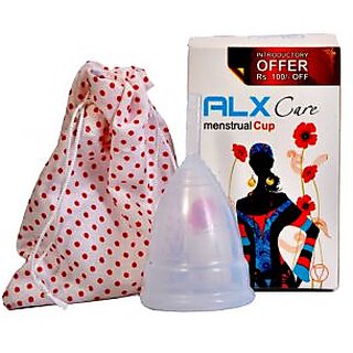 ALX Care Silicone reusable -15 yr soft menstrual cup size 1 clear