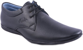 Balujas Black Leather Formal Shoes
