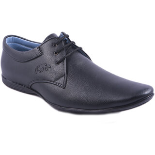 Balujas Black Leather Formal Shoes