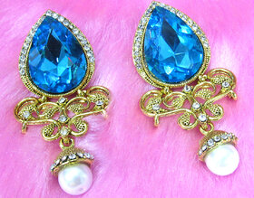 Kashmiri Sky Blue Tilak Earring