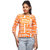 Rimsha orange white print formal top