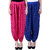 NumBrave Printed Viscose Pink  Blue Harem Pants (Pack of 2)