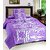 Hdecore Purple Cotton Frooti Double Bedsheets With Pillow Covers