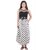 Westchic Black And White Dotted A Line Dress For Women