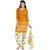 Fashions World Yellow Cotton Designer Semi- Stitched Pakistani Suits