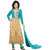 Fashions World Blue Georgette Designer Semi- Stitched Pakistani Suits