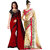 Bhuwal Fashion Combo of 2 Multicolor Georgette Embroidered Saree With Blouse