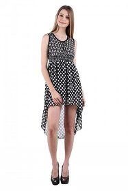 Westchic Multicolor Dotted Fit & Flare Dress For Women