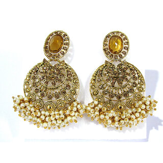                       Oval Shape Leheriya Earring                                              