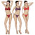 SK Dreams Multi Color Set of 3 Women's Bra  Panty Sets Combo