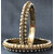 Pearl two line golden bangle