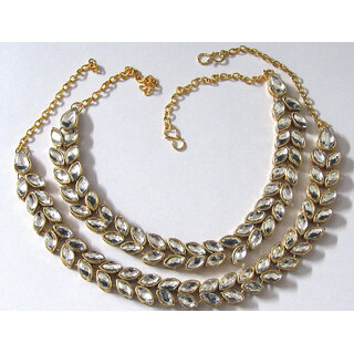Golden Double Line Stone anklet Golden Double Line Stone anklet