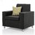 Earthwood -  Fully Leatherite Upholstered Single-Seater Sofa - Premium Florence Black