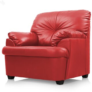 Earthwood -  Vera Single-Seater Sofa Classic Leatherite - Red