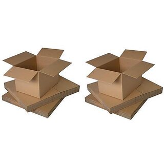 Brown Corrugated Box  10x8x6 inch  3 Ply  (Pack of 25)