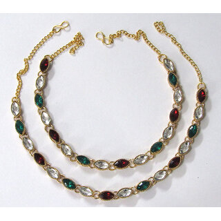                       Multicolour Stone Nice Anklet                                              