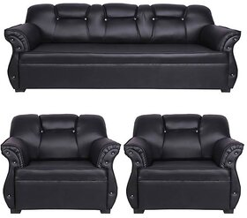 Earthwood - Nancyblk1005 5 Seater 3 1 1 Sofa Set In Black