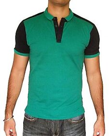 Biggtom Originals Black and Green collar T-Shirt