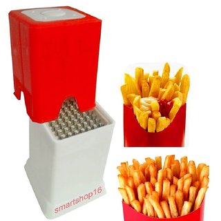 Smartshop16 White Plastic Choppers & Dicers Finger Potato Chips & French Fries Cutter