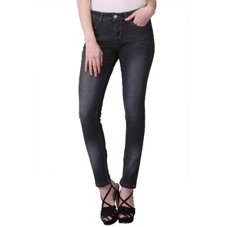 KOTTY  Black  Mid Rise Skinny washed Jeans