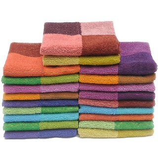 Rich Cotton Set of 20 Cotton Face Towel - Multi Color