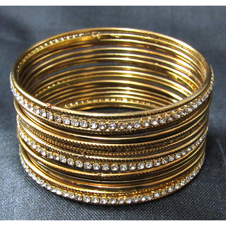                       Antic copper colour 18 bangles set                                              