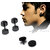 Black Small 8mm Pair of Barbell Earrings CODE ae-3801