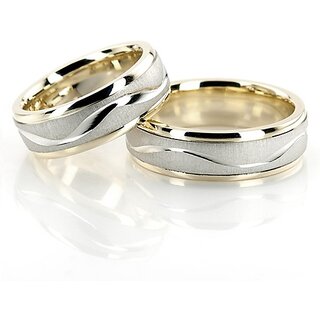 RM Jewellers 92.5 Sterling Silver American Promise Stylish Couple Band For Men and Women