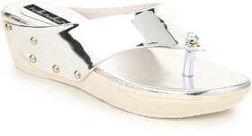 Funku Fashion Women's Silver Wedges