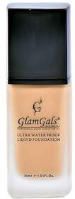 GlamGals Matte Finished Ultra Water Proof Liquid Foundation,30ml,