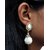White Stone Pearl Gota Jhumka Earring