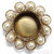 Beautiful Kundan And Pearls Diya Golden