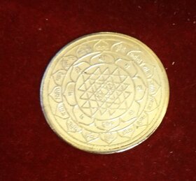 Laxmi Ganesh Golden Plated Coin - Diwali Gifts Vastu