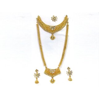 Gold Plated Gold Alloy Necklace Set For Women