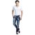 Ciderboys Men's Stretch damaged Denim Slim Fit Blue Jeans