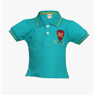                       Tales  Stories Green Half Sleeves T-Shirts For Boys                                              